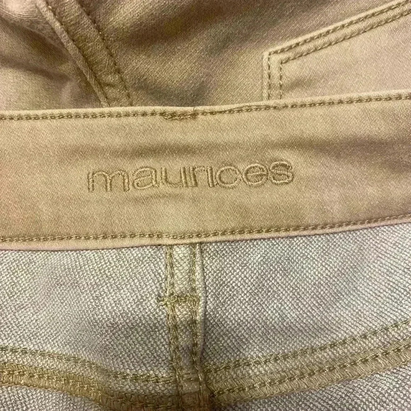 Maurices Women’s small Regular Tan Jeggings Skinny Stretch Jeans EUC - Picture 7 of 9